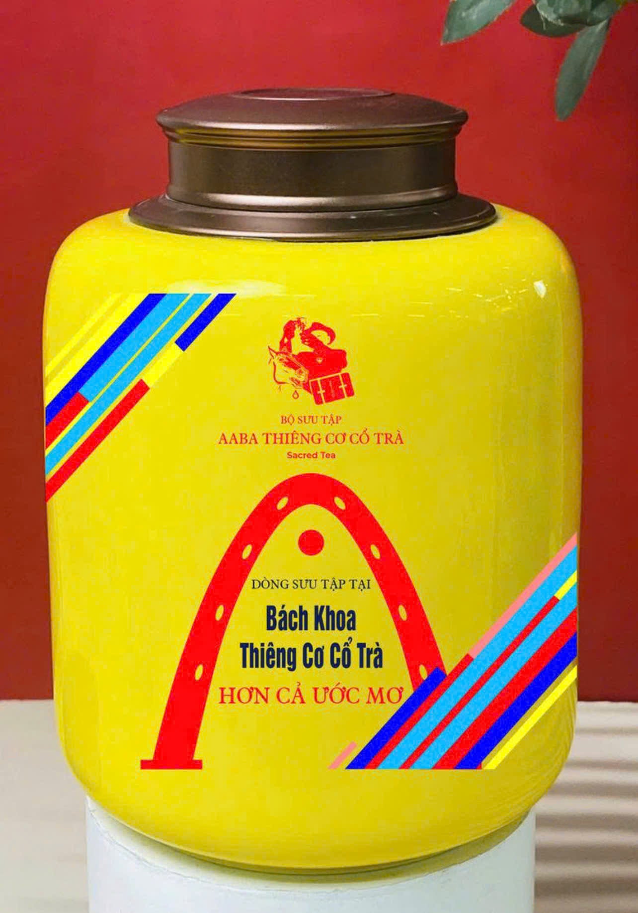 Hộp Trà Của Hội Quán Bách Khoa Cổ Trà ( Sứ Bát Tràng )