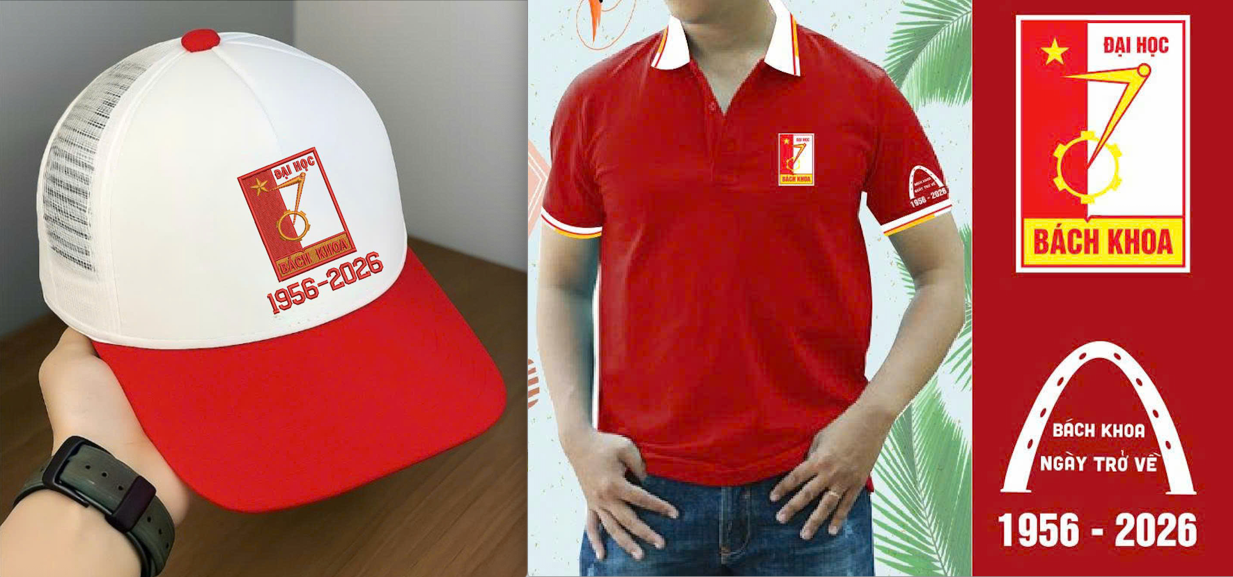 Combo Mũ + Áo Kỷ niệm Bách Khoa 70 Năm!