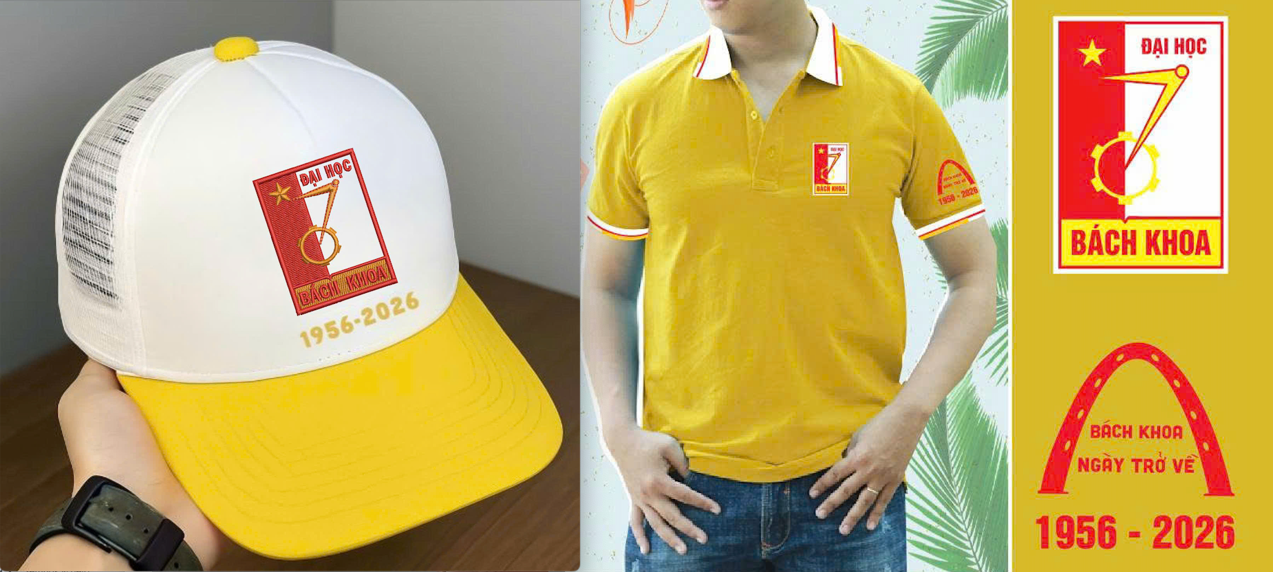 Combo Mũ + Áo Kỷ niệm Bách Khoa 70 Năm!